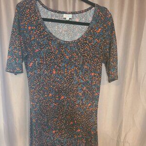 Lularoe Ana micro floral Maxi Dress EUC Size L